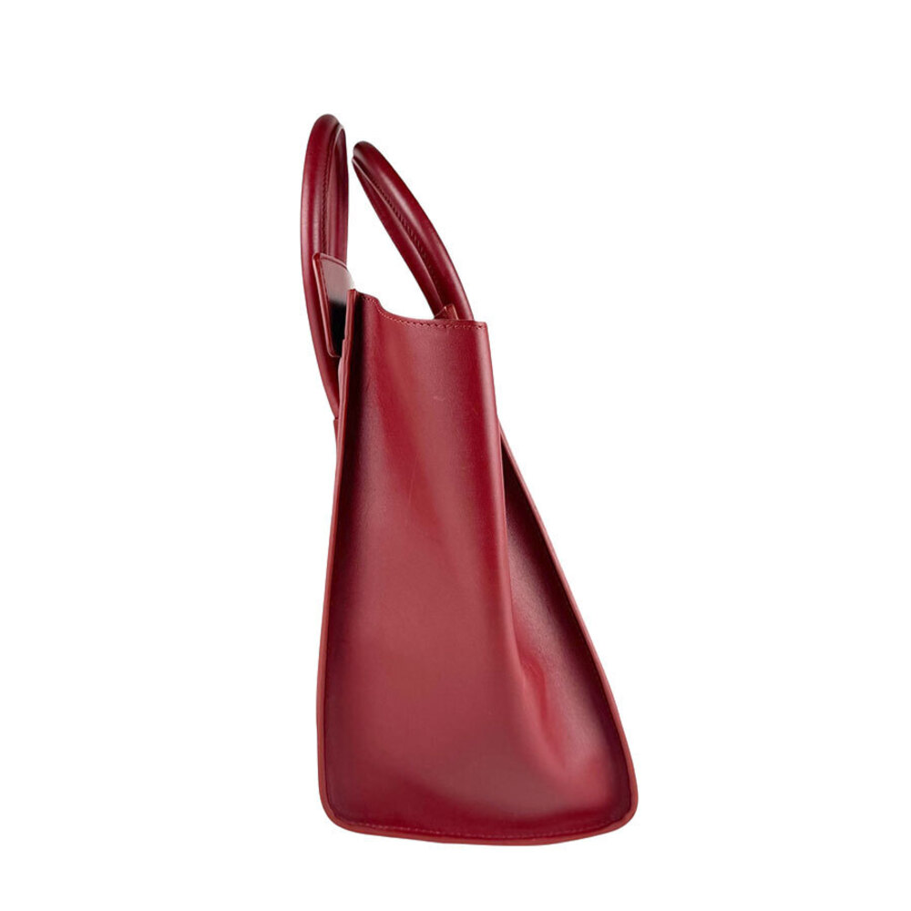 Celine Leather Handbag Shopper Luggage Red